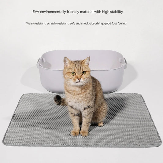 Waterproof EVA Cat Litter Mat 60*90cm EVA Double Layer Pet Litter Box Mat Non-slip Sand Cat Pad Cat Litter Cleaning 6 Colors