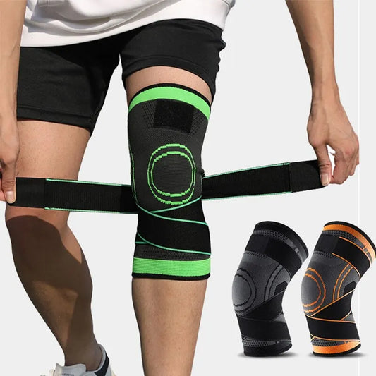 Knee Compressions Sleeve with Adjustable Straps for Running Working Out and Sports Wearing All Day