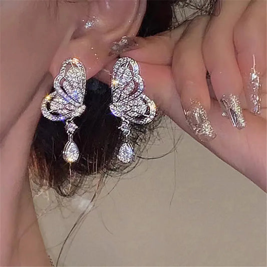 Butterfly Zirconia Elegance Earrings