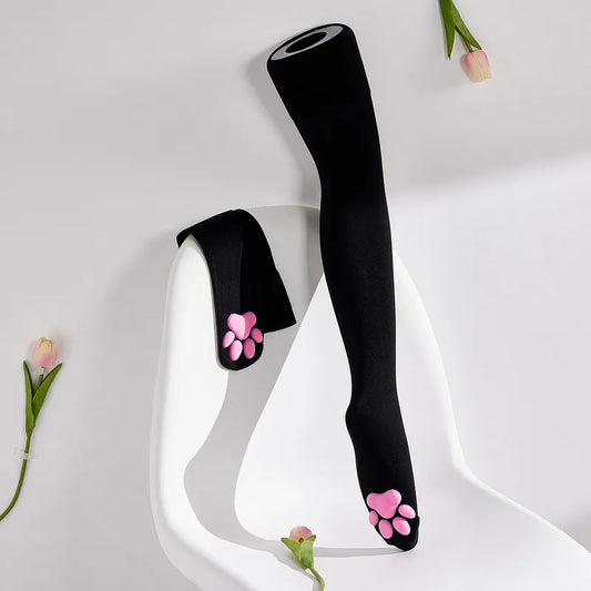 Gothic Lolita 3D Cat Claw Thigh High Socks