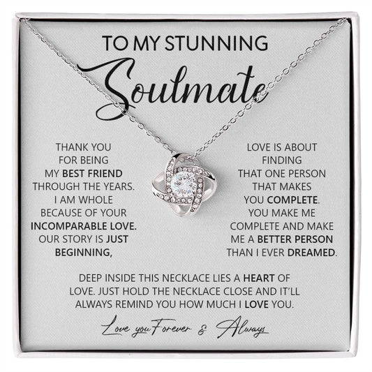 To My Stunning Soulmate | Love Knot Necklace